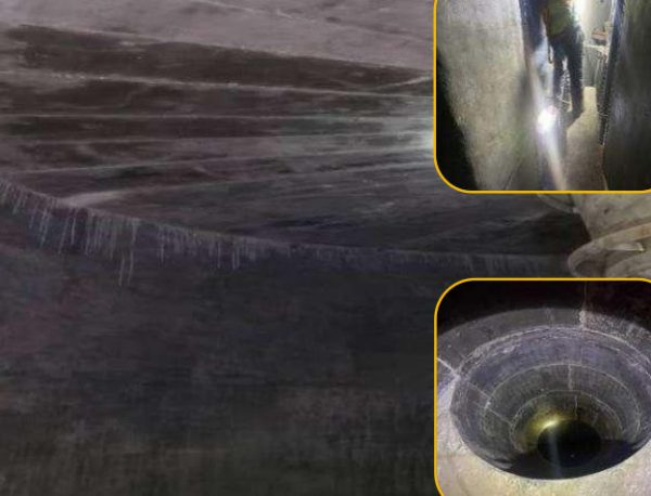 Boiler CFB - cerobong horizontal, atap Bagua, area target, konstruksi penuangan tabung tengah